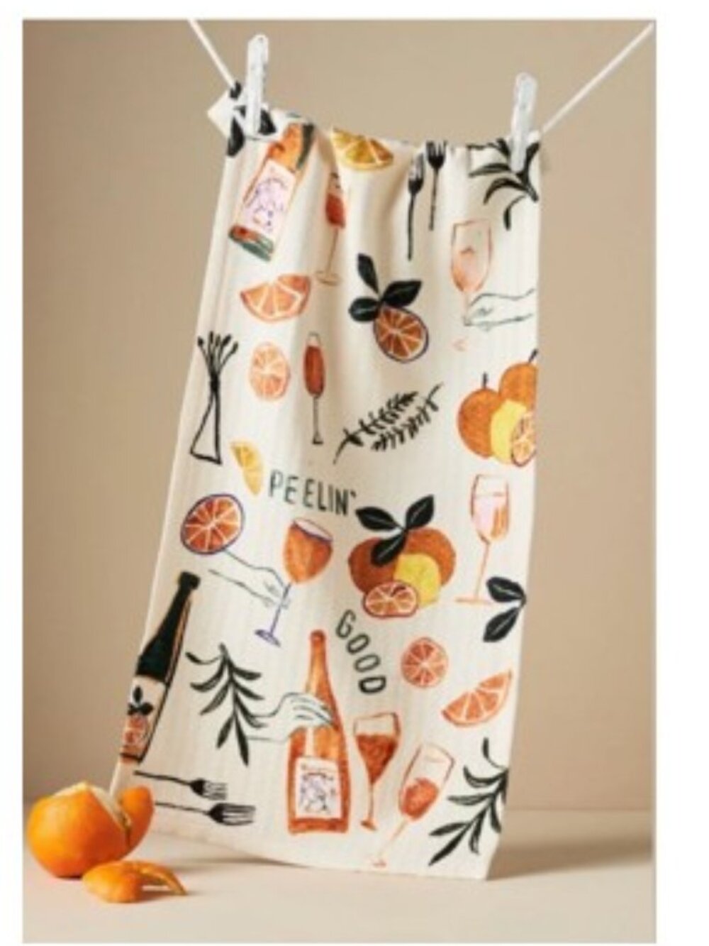 Anthropologie Peelin’ Good Bar Dish Towel - NWT